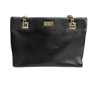 Kate Spade Black Leather Sedgwick Place Phoebe Tote, Chain Strap